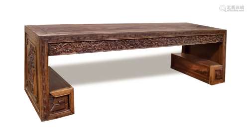 CHINESE KEY PATTERN LOW TABLE (hidden drawers)
