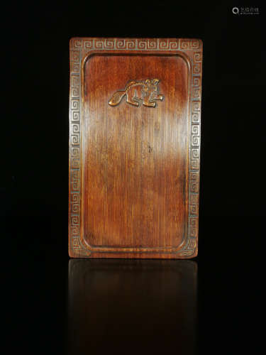 17-19TH CENTURY, A BAMBOO INKSTONE, QING DYNASTY