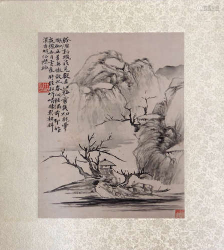 17-19TH CENTURY, XIN LUO SHAN REN YAN HUA <SHAN SHUI CE YE 4> PAINTING, QING DYNASTY