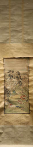 1912-1949, A JING MA <EIGHT HORSES> PAINTING, THE REPUBLIC OF CHINA