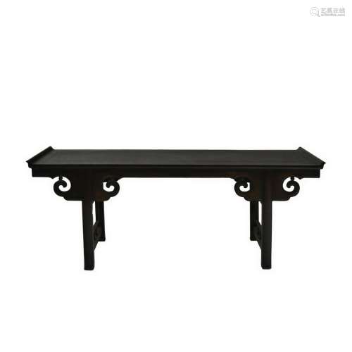 CHINESE ZITAN FLARED TOP ALTAR TABLE