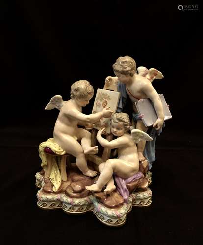 MEISSEN PORCELAIN FIGURE GROUP