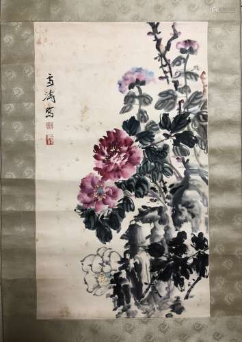 CHINESE INK ON PAPER PAINTING SIGNED BY WNGXEUTAO