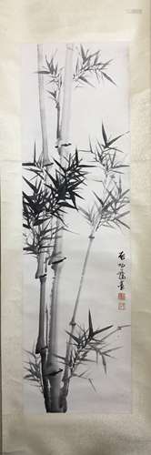 CHINESE INK ON PAPER PAINTING SIGNED BY