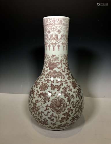 UNDERGLAZE RED PORCELAIN VASE