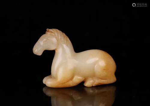 CARVED JADE HORSE