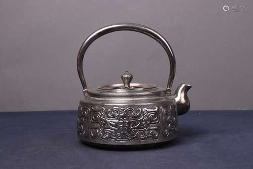 JAPANESE SILVER TEA POT