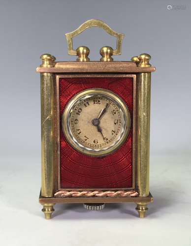 SMALL BRASS CARRIAGE CLOCK