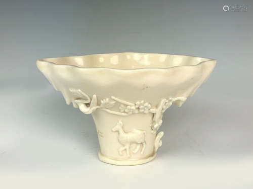 CHINESE BLANC DE CHINE LIBATION CUP