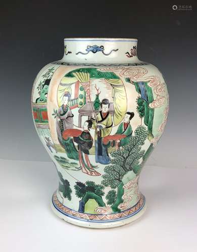 CHINESE FAMILLE VERTE JAR 19/20TH C.