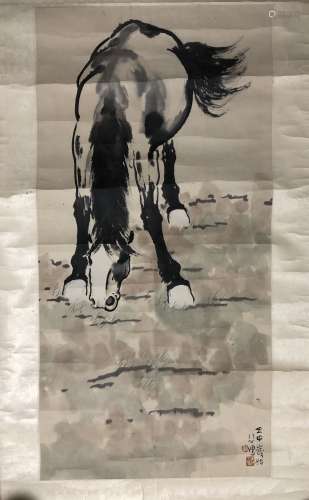 CHINESE INK ON PAPER PAINTING SIGNED BY