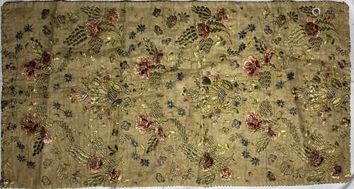 LARGE CHINESE EMBROIDERED SILK PANEL