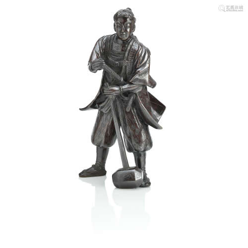 Meiji era A bronze figure of a samurai