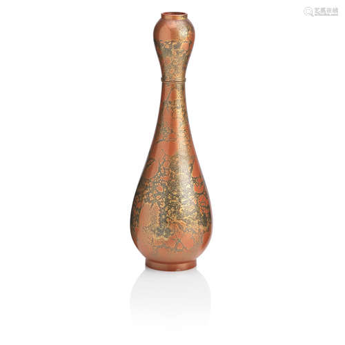 20th century A resist-patinated vase