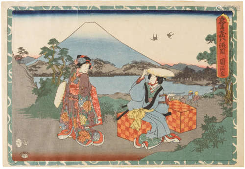 Edo period (1615-1868), circa 1857 Utagawa Kunikiyo (active 1850s-1880s)