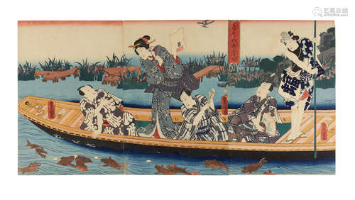 Edo period (1615-1868), circa 1857 Utagawa Kunisada I (Toyokuni III, 1786-1864)