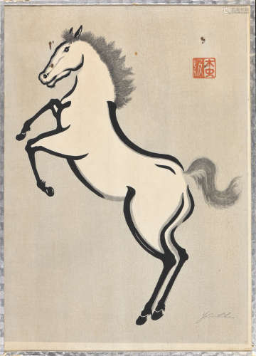 CHINE, XXe siècle  Quatre dessins sous verre