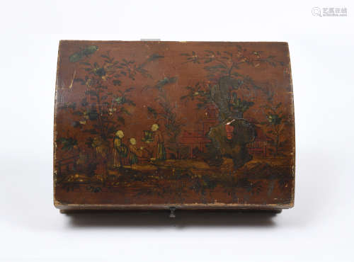 CHINE, XIXe siècle  Boîte rectangulaire en bois laqué
