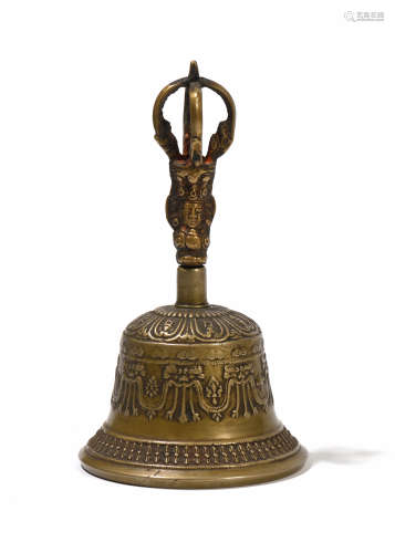 TIBET, XIXe siècle  Cloche rituelle ‘Gantha’