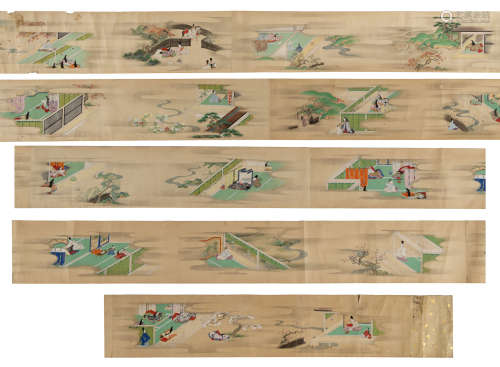 JAPON, XVIII-XIXe siècle  Grand rouleau de peinture