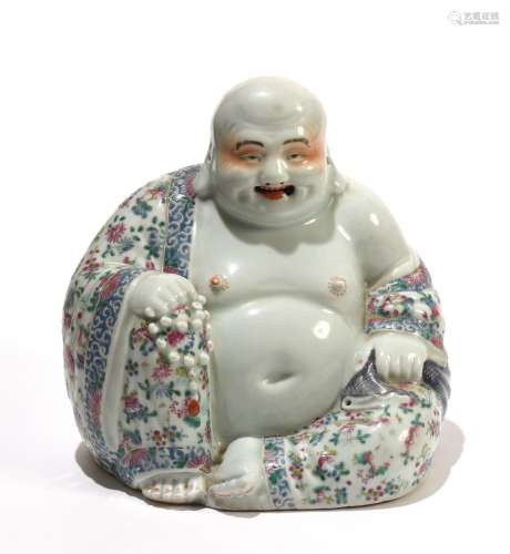 CHINE, XXe siècle  Figure de Putai en porcelaine