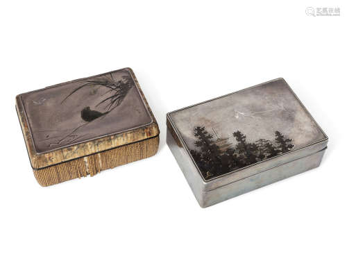 JAPON, XIXe siècle  Deux boîtes couvertes