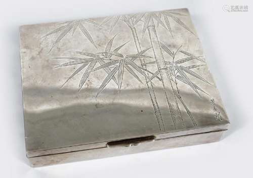 ANTIQUE CHINESE STERLING SILVER RECTANGULAR BOX
