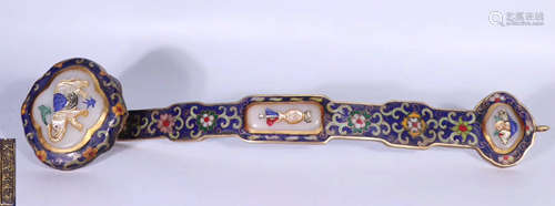 A CLOISONNE RUYI ORNAMENT