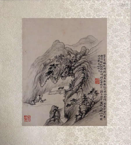 17-19TH CENTURY, XIN LUO SHAN REN YAN HUA <SHAN SHUI CE YE 2> PAINTING, QING DYNASTY