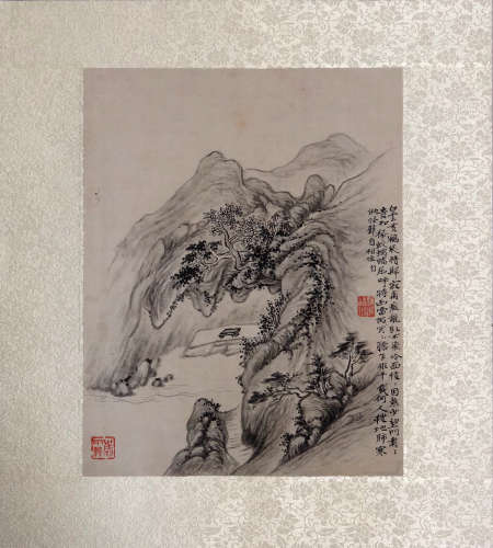 17-19TH CENTURY, XIN LUO SHAN REN YAN HUA <SHAN SHUI CE YE 2> PAINTING, QING DYNASTY