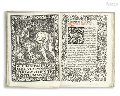 MORRIS (WILLIAM) A Dream of John Ball and a King's Lesson, [LIMITED TO 300 COPIES], Kelmscott Press, 1892 KELMSCOTT PRESS