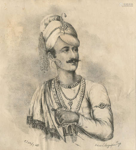 D'OYLY (CHARLES) A collection of 42 lithographed views and portraits, [Behar, Lithographic Press, c.1828] INDIA