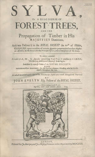 Sylva, or a Discourse of Forest-Trees, and the Propagation of Timber in His Majesties Dominions, 3 parts in 1, various sizes, worn; and 15 others, including 5 volumes by William Gilpin (22) EVELYN (JOHN)