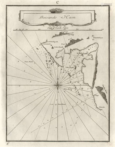 [LØVENØRNS (POUL)] Beskrivelse over den  Iislandske Kyst og alle Havne fra Fugle-Skiærene og til Stikkelsholm i Brede-Bugten med Forklaring over deres Indseiling, Copenhagen, Frid. Wilh. Thiele, 1788 ICELAND