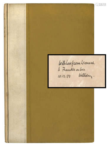 The Ballad of Reading Gaol By C.3.3., FIRST EDITION, LIMITED TO 800 COPIES ON HAND-MADE PAPER, PRESENTATION COPY FROM LEONARD SMITHERS TO FRANCES FORBES ROBERTSON, Leonard Smithers, Royal Arcade, 1898 [WILDE (OSCAR)]