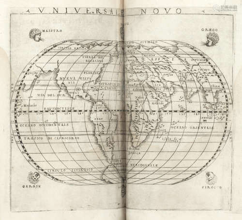 La Geografia... con alcuni comenti & aggiunte fattevi da Sebastiano Munstero... con le tavole... altre nuove aggiuntevi di Messer Iacopo Gastaldo, Venice, [Niccolo Bascarini for] Giovanni Battista Pederzano, 1548 PTOLEMAEUS (CLAUDIUS)