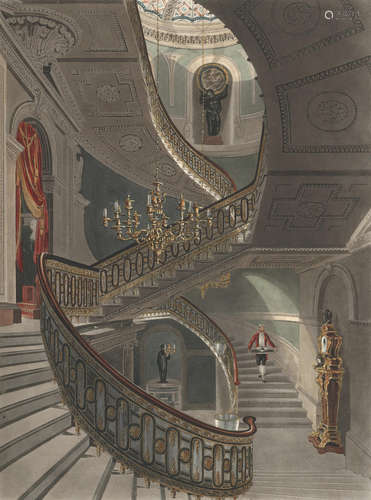 The History of the Royal Residences of Windsor Castle, St. James's Palace, Carlton House, Kensington Palace, Hampton Court, Buckingham House, and Frogmore, 3 vol., FIRST EDITION, Printed for A. Dry, 1819 PYNE (WILLIAM HENRY)