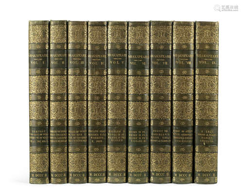 The Dramatic Works, 9 vol., W. Bulmer & Co. for John and Josiah Boydell, George and W. Nicol, 1802 SHAKESPEARE (WILLIAM)