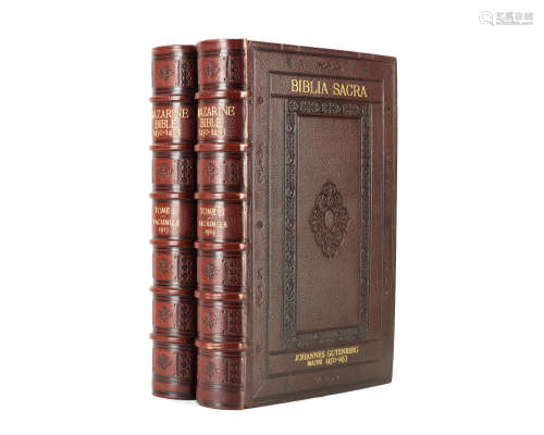 [Biblia sacra], 2 vol., NUMBER 77 OF 300 COPIES, Leipzig, Insel-Verlag, 1913-14 BIBLE - GUTENBERG