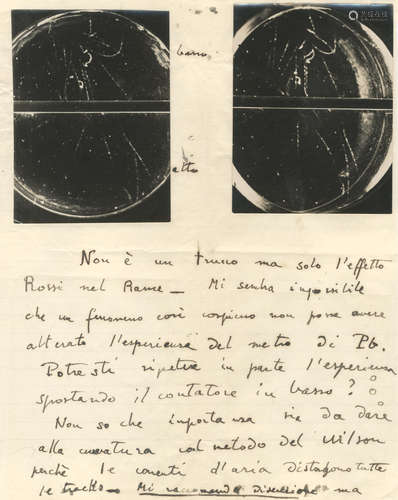 Collection of correspondence received by the experimental physicist Bruno Rossi, including autograph and typed letters, his copy replies, printed ephemera etc., chiefly from other physicists about his work on gamma-rays, 1930's PHYSICS - ROSSI, FERMI & OCCHIALINI