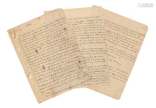 Autograph manuscript, signed (