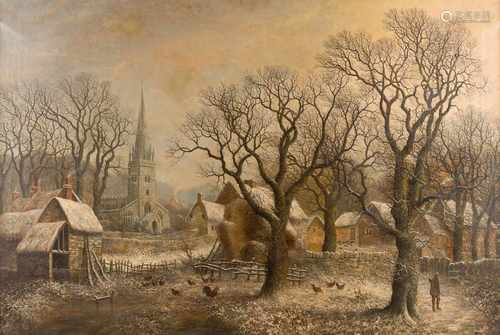 CHARLES LEAVER1824 - 1888King's Sutton, Northhamptonshire. Spätromantische, winterliche