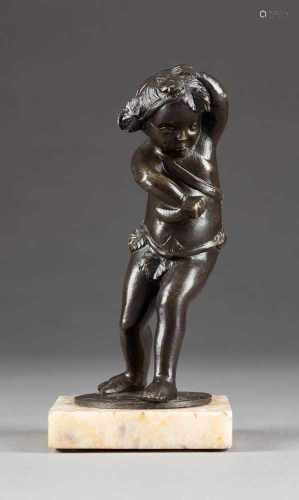 CLAUDE MICHEL CLODION1738 Nancy - 1814 Paris (Nachfolger)Junger Bacchant Bronze, dunkel patiniert,
