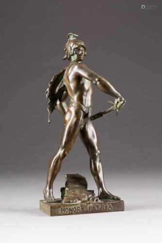 EMILE-LOUIS PICAULT1833 Paris - 1915 ebenda'Honor. Patria' Bronze, braun patiniert. H. 31 cm. Auf