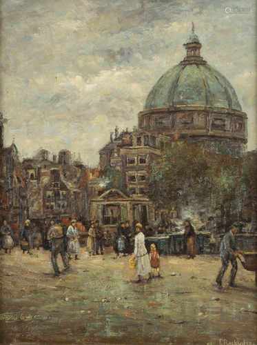 FREDERIK RACKWITSZ1887 Rotterdam - 1972 Den HaagGeschäftiges Treiben vor dem Berliner Dom Öl auf