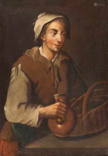 FRANCESCO GIACOMO CIPPER (SCHULE)c. 1664 Feldkirch (Vorarlberg) - 1736 MailandVERKÄUFERIN MIT KRUG