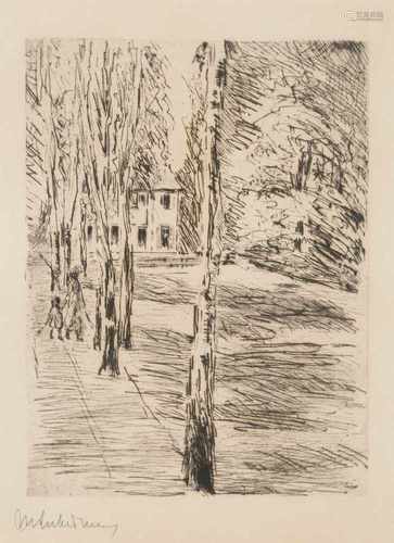 MAX LIEBERMANN1847 Berlin - 1935 ebendaGARTENALLEE MIT HAUS (DIE VILLA DES KÜNSTLERS IN WANNSEE),