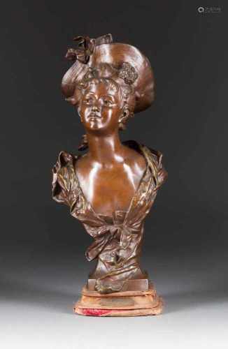 HIPPOLYTE MOREAU1832 Dijon - 1927 Neuilly-sur-Seine'La Moqueuse (Die Spötterin) Bronze, braun
