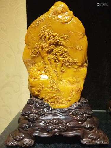 A TIANHUANG STONE CARVED MOUNTAIN SHAPED SEAL