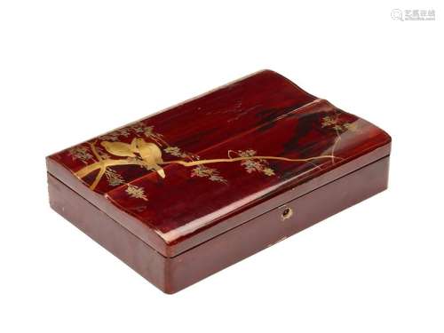 A JAPANESE LACQUER BOX FILLED WITH A ‘TREASURE’ OF OLD …
